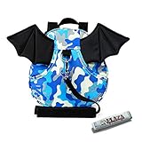 E'Plaza New Bat Walking Safety Harness Reins Toddler Strap Bag Red for Kids Children (blue camouflage)