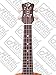 Luna Mahogany Tattoo Concert Ukulele LEFTY w/Strings,Tuner & CP, UKE TC MAH L COMP