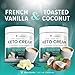 Keto Cream: Sugar Free Perfect Keto Coffee Creamer Powder with Vegan MCT Oil Powder, Stevia Sweetened Keto Creamer for Coffee | Low Calorie, Non Dairy Ketogenic Coffee Booster, French Vanilla, 30 SRV