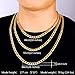 U7 Rose Gold Miami Cuban Chain Flat Link for Men Women Chunky Curb Chain Necklace 26 Inch