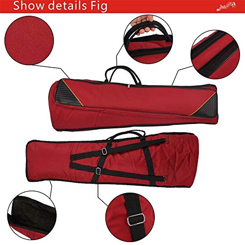 Yiwa Alto/Tenor Trombone Storage Bag Oxford Cloth Carry Bag Shoulder Bag Musical Instrument Case Accessory