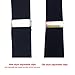 JIERKU Romanlin Suspenders for Men Elastic X Back 4 Metal Swivel Hook Clip End Adjustable Black