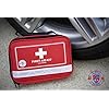 Always-Prepared-First-Aid-Medical-Kit-in-Red-Fabric-Bag-with-Reflective-Strip-100-Pieces