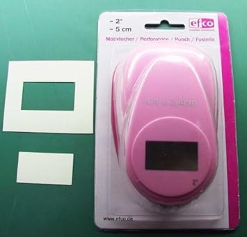 efco rechteckiger Papierstanzer, Rosa, Extra groß, 44 x 24 mm