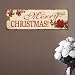 Adeco Decorative Wood Wall Hanging Sign Plaque "Merry Christmas" with Cardinal and Holly Red, White, Home Decor