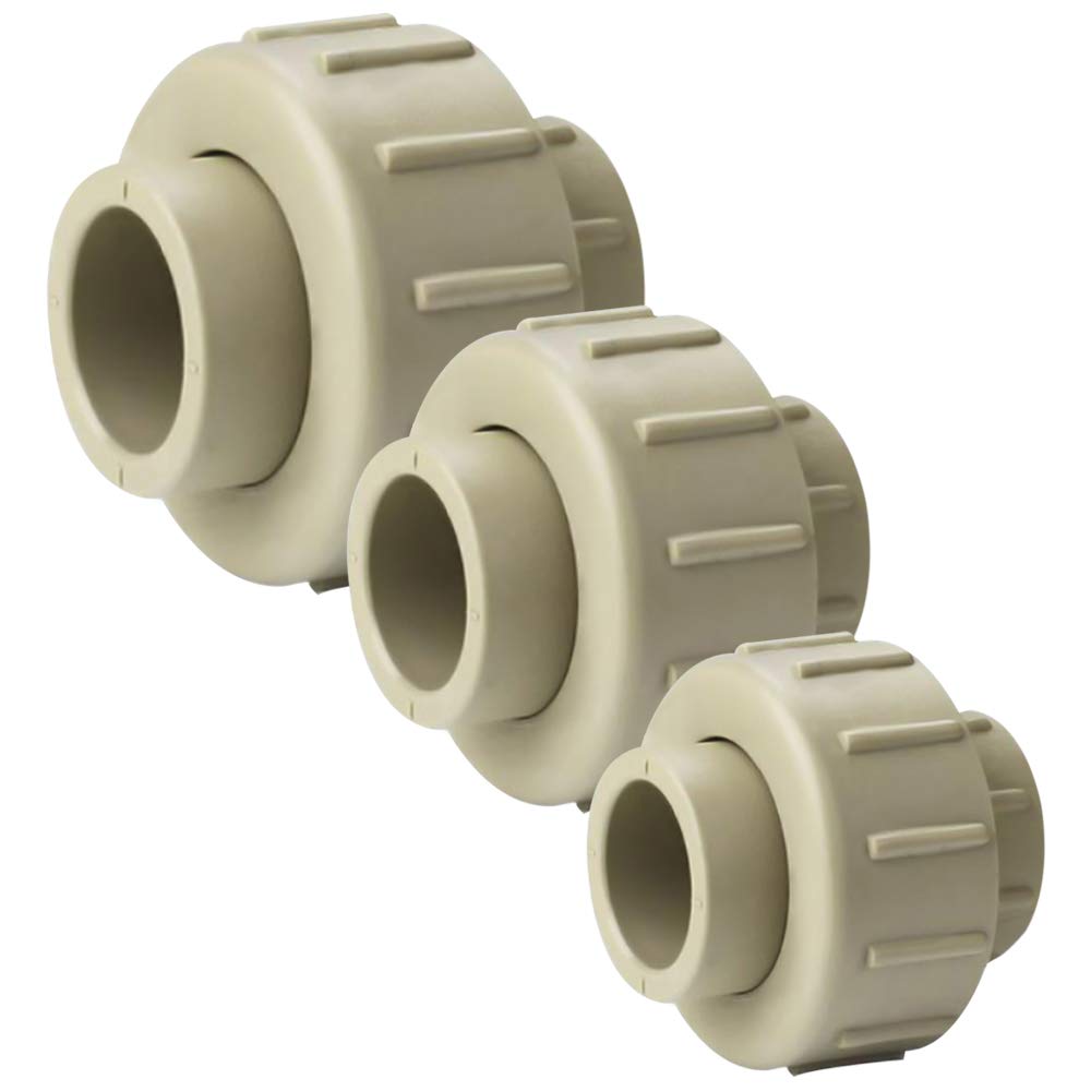 YOFASEN Water Filter Fitting - Equal Straight Connector 1" 3/4" 1/2",3 pieces,One for each size