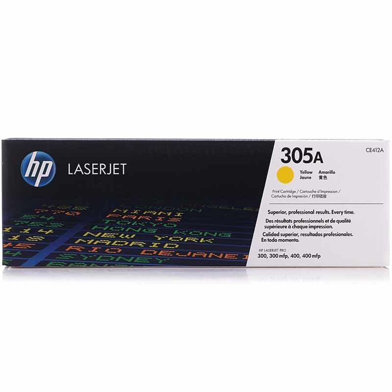 HP 305A (CE412A) Yellow Original Toner Cartridge for HP LaserJet Pro 400 Color MFP M451nw M451dn M451dw, Pro 300 Color MFP M375nw