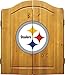 Imperial Official NFL Dart Boards for Adults with Cabinet, 6 Steel Tip Darts, Chalkboard Scorers,Pittsburgh Steelers - Professional Bristle Dartboard Set - Premium Game Room Accessories and Decor