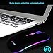 Wireless Rechargeable Mouse,Attoe Slim Portable USB Mouse with USB Dongle & Breathing RGB LED Light, Optical Computer Mice for PC, Tablet, Laptop and Windows/Mac (Black)thumb 3