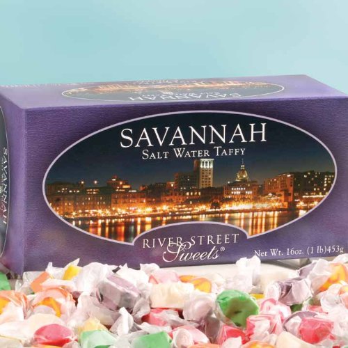 Savannah Salt Water Taffy Box, 1lb Taffy Candy Grocery