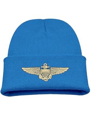 Naval Aviation Insignia Kids Baby Knitted Hat Bones Beanie For Autumn/Winter