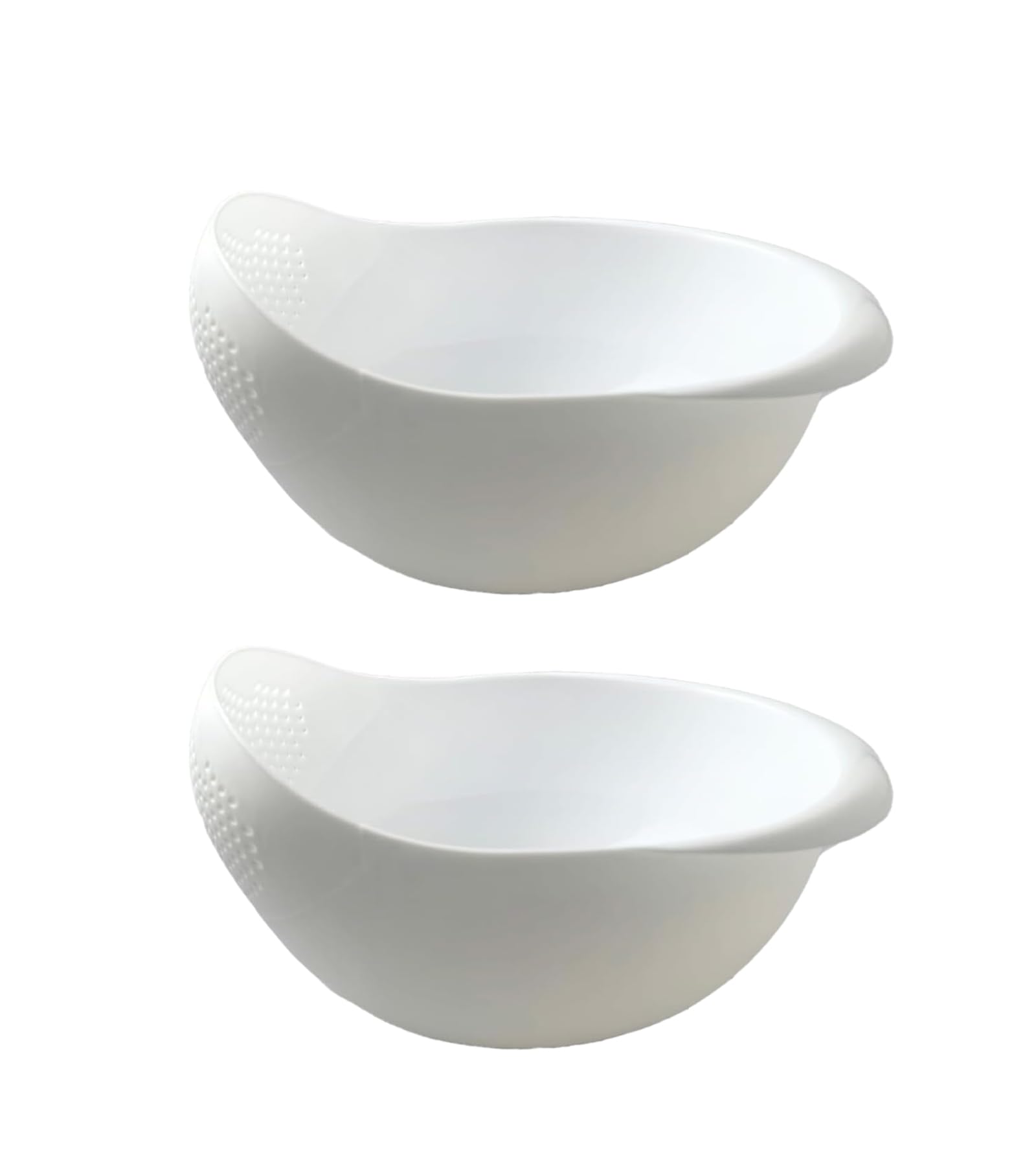Photo 1 of 2-in-1 Rice Colander, Vegetable and Fruit Cleaning Filter Basket, 2Piece Sturdy and Easy-To-Use Food Grade Kitchen Tool Accessories (white, Small)