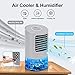 Portable Air Conditioner Fan,Personal Desktop Fan Mini Air Cooler Table Evaporative Ac Cooling Fan Noiseless Purifier Fresh Humidifier with Handle and 7 Colors Led Lights For Bedroom, Home, Car,Office
