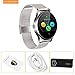 GBlife K88H Bluetooth Smart Watch Fitness Tracker with Heart Rate monitor for iOS and Android (Silver + Stainless Steel Band)