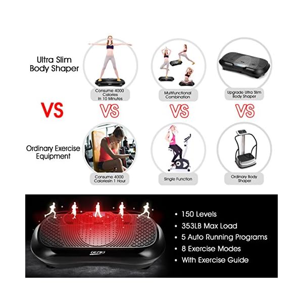 GENKI YD1010BB Ultra Slim Vibration Machine Plate Platform Whole Body