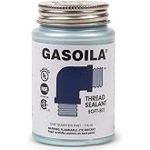 Gasoila Soft-Set Pipe Thread Sealant &ndash; Non-Hardening Paste for Metal &amp; Plastic, 1/4 Pint with Brush Cap &ndash; Reliable Leak Prevention, Drip-Resistant, Temp Range -100 to 600&deg;F, Made in USA