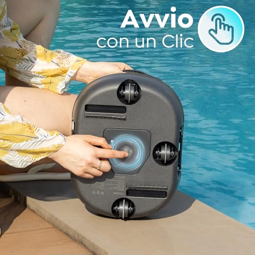S1PRO (Versione 2026) Robot Piscina Senza Fili, 120 Min di Pulizia, Doppio Motore Aspiratore Piscina, Ricarica 2,5 Ore, per Piscine a Fondo Piatto fino a 100 m², Grigio