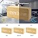 OCT17 Wooden Digital Alarm Clock, Wood Fashion Multi-Function LED Alarm Clock with USB Power Supply, Voice Control, Timer, Thermometer - Bamboo