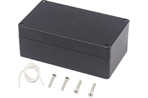Zulkit Waterproof Plastic Project Box ABS IP65 Electrical Junction Box Enclosure Black 6.22 x 3.54 x 2.36 inch (158 x 90 x 60mm)