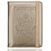 WALNEW RFID Passport Holder Cover Traveling Passport Case (Gold)