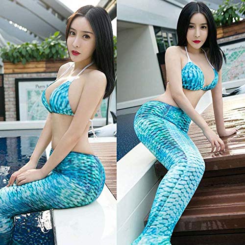 Dunnomart Mermaid Tail Monofin Women Costume Swimming Swimmable Mermaid Tail Cosplay Halloween Costumes