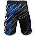 Hayabusa Metaru Charged Brazilian Jiu Jitsu and MMA Shorts (Black/Blue, 34)