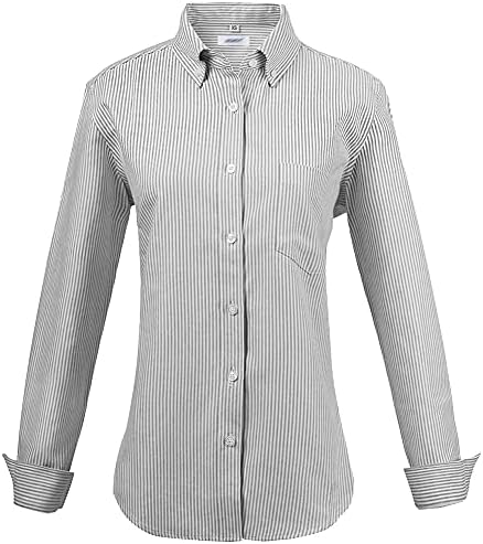 MGWDT Button Down Shirt Women Long Sleeve Blouse Oxford Shirt