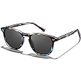CARFIA Retro Polarized Sunglasses for Women Small and Medium Face UV Protection, Handcrafted Acetate Frame Sunnies CA5285