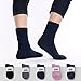 Pembrook Non Skid Socks, 4-Pairs (2 Navy/2 Pink) Chenille Material Hospital Slipper Socks for Medical Patients, Adults, Men, Women - Unisex Design, Skid Resistant, Maximum Traction Grip