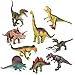 Alagoo Dinosaur Toys, Realistic Dinosaur Figures with Activity Play Mat & Trees, Educational Dinosaur Playset to Create a Dino World Including T-Rex, Triceratops, Velociraptor, Gift for Kids