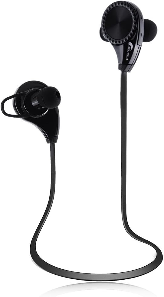 Moobom Bluetooth Headphones Wireless Sport Stereo in-Ear Noise Cancelling Sweatproof Headset with APT-X/Mic for iPhone 6s Plus Samsung Galaxy S6 S5 and Android Phones