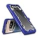 Zizo Proton 2.0 Series Compatible with Samsung Galaxy S8 Plus Case Military Grade Drop Tested with Tempered Glass Screen Protector Blue Clear