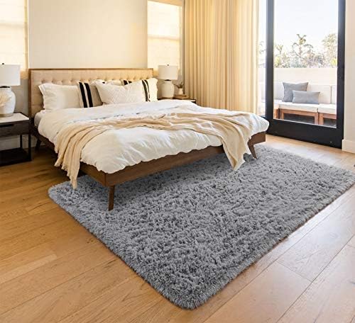 JOYFEEL Soft Fluffy Shag Area Rugs for Bedroom Living Room ...