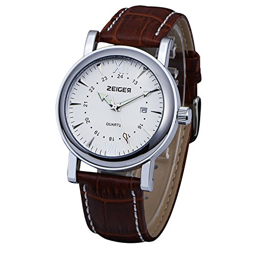 Zeiger new fashion mens classic luxury casual analog wr…
