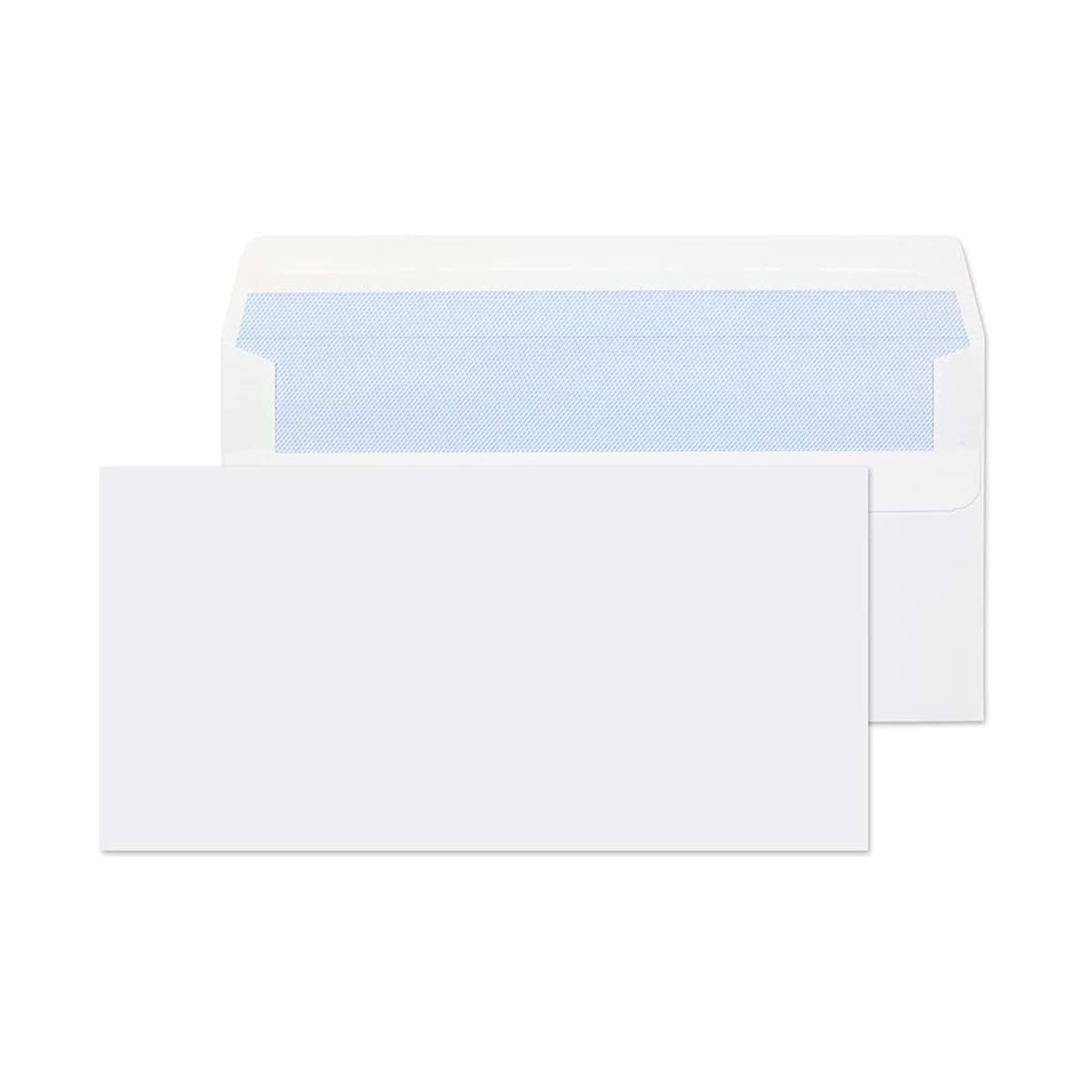 Evour DL Envelopes Self Seal (110x220mm) – Premium White Office Envelopes Non-Window – Secure Mailing Wallets for Business, A4 Folded Letters & Invoices – Printer Compatible – Pack of 100