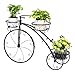 OLYM STORE Metal Plant Shelves Flower Pot Stand Garden Iron Rack 3 Potted Rounded Displaying Plant Holders, Bicycle Shape Blackthumb 2
