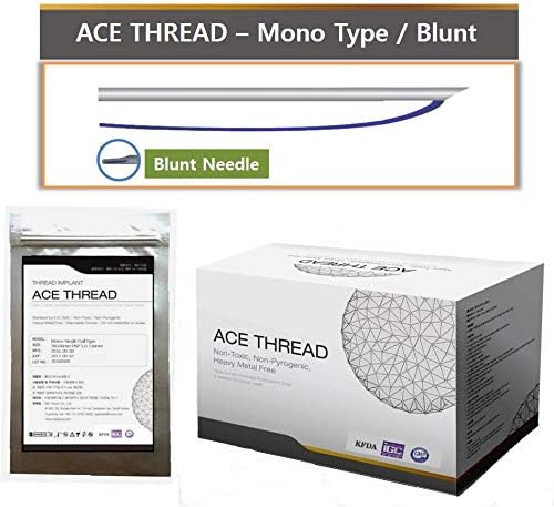 ACE PDO thread lift KOREA face/whole body - Mono Type/Blunt 30G25 (100pcs) for Eye Care (30G25)