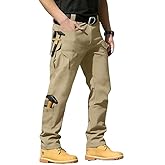 Drantren Men's Cargo Pants Lightweight Ripstop Work Pants Outdoor Multi Pockets Tactical Cargo Pants