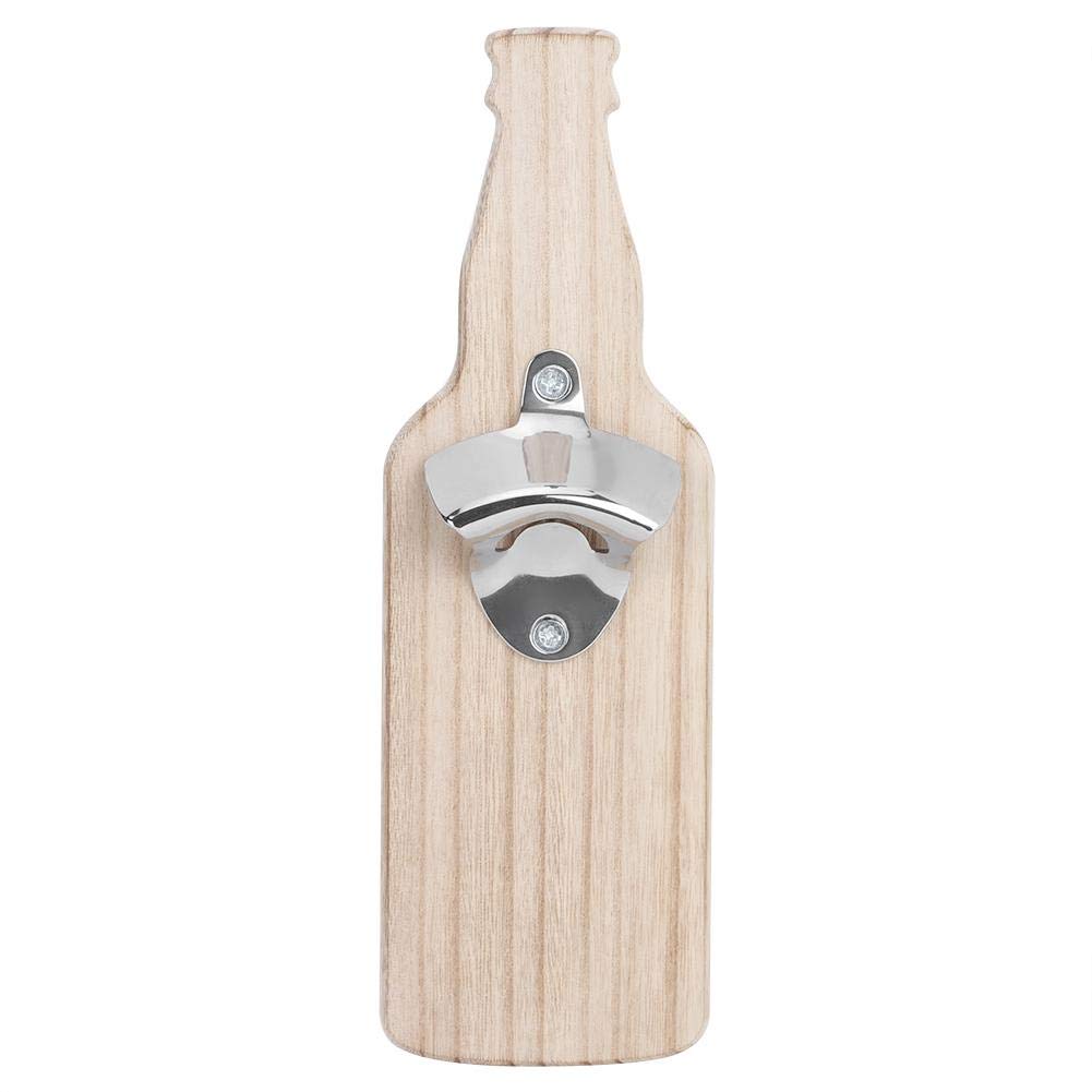 Bottle Opener Wall Mounted, Magnetic Beer Bottle Openers with Auto-Catch Caps Refrigerator Magnet Single Hand Opening Kitchen Accessories