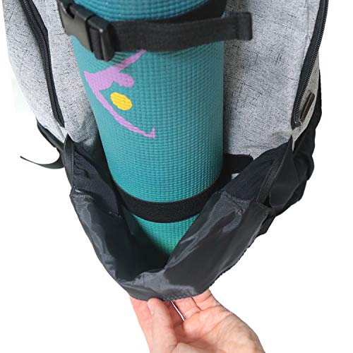Aurorae Yoga Multi Purpose Backpack. Mat Sold Separately (Snow) - Thumbnail 7