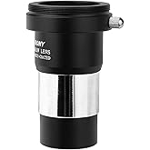 SVBONY 2X Barlow Lens, 1.25" Interface, Metal for Telescope Eyepiece | Multi Coated Broadband Green Film, With T/T2(M42x0.75mm) Male Thread for T/T2 Connectors, Telescope Accessory for Planets