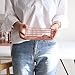 Caveen Metal Wire Mesh Basket Copper Rose Gold Basket For Office Bathroom Bedroom Essential Oil Storage Makeup Brushes Organizer Medium