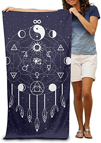 Ying Yang Dreamcatcher 100% Polyester Beach Towel Chair (31" X 51") Thick Soft Quick Dry Lightweight Towels Blanket