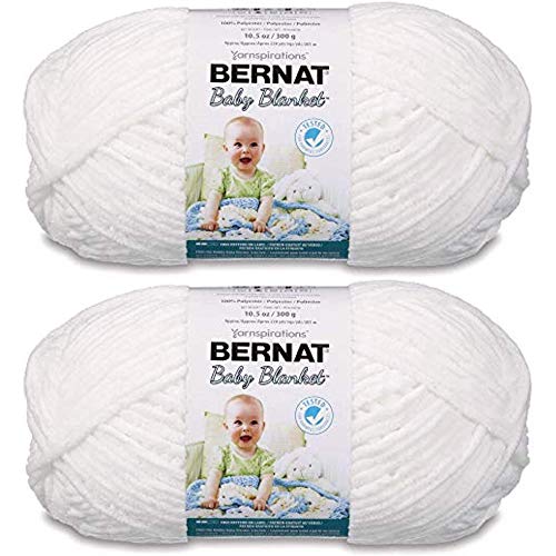 Bernat Baby Blanket Big Ball Yarn (2Pack) White 1611044005 Pricepulse