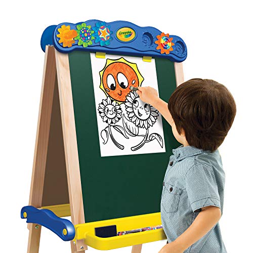 Crayola Draw' N Store Wood Studio Set, Kids Easel, with