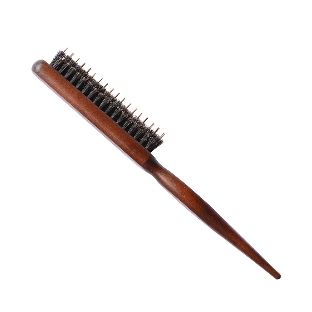 Photo 1 of 1 Pc Boar Bristle Teasing Brush for Fine Hair Teasing Comb Hair Brush for Edge Control Backcombing and Styling Hair to Create Volume