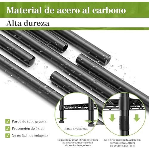 Estante de Ropa,Perchero de Pie Armario,Burro Ropa,Armario de Metal con Estantes Ajustables,con 4 cajones extraíbles,Perchero de Ropa Resistente,Organizador Metálico Independiente para Closet