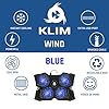 KLIM-Wind-Laptop-Cooling-Pad-The-Most-Powerful-Rapid-Action-Cooling-Fan-Laptop-Stand-with-4-Cooling-Fans-at-1200-RPM-USB-Fan-Compatible-New-2021-Version-Blue KLIM Wind Laptop Cooling Pad - More than 500 000 units sold - NEW 2023 - The Most Powerful Rapid Action Cooling Fan…
