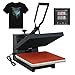 ZENY Heat Press Machine Digital 15-by-15-Inch Sublimation T-Shirt Heat Press Transfer Machine, Black