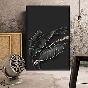 Framed Canvas Wall Art for Living Room, Bedroom Leaves Arrangement III Canvas Prints for Home Decoration Ready to Hang - 16x24 inches